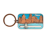 Trakai Keychain with Moving Boat
